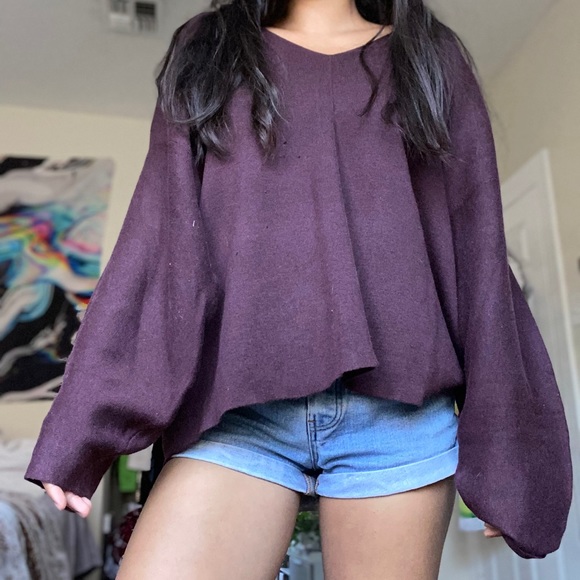 Burgundy Knit Sweater - Picture 4 of 6